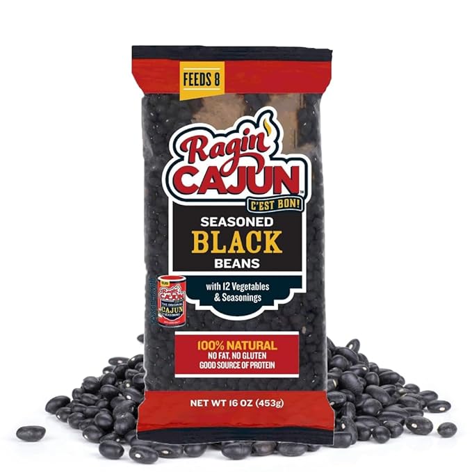 Seasoned Black Beans 16 oz Ragin Cajun (Pack of 1)