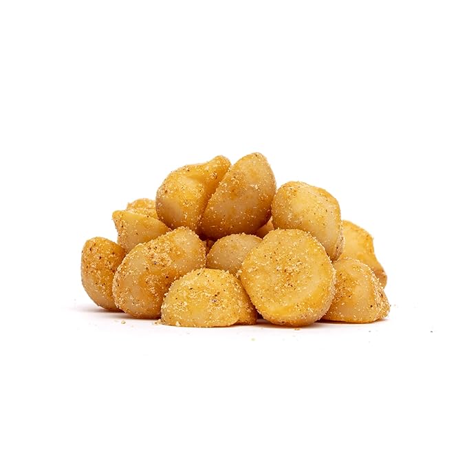 Hamakua Macadamia Nuts - Spicy Chili Pepper - Hawaiian Grown Flavored Dry Roasted Half and Whole