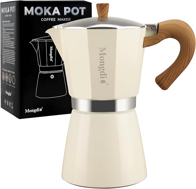 Mongdio Stovetop Espresso Maker Moka Pot, Cuban Coffee Maker Stove top coffee maker Moka Italian