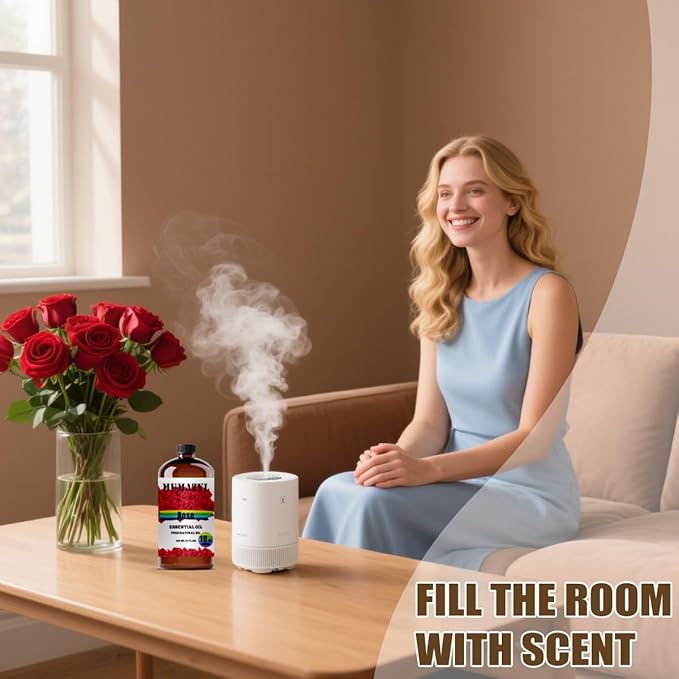 Rose Essential Oil, Rose Oil 16 Fl Oz 480ML for Diffuser Humidifier Yoga Cleaning DIY Candle Soap