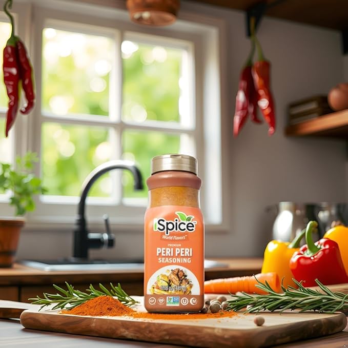 iSpice Blend | Peri Peri Seasoning | 17.18 oz | Mixed Spice & Seasoning | Bulk Size | Halal |