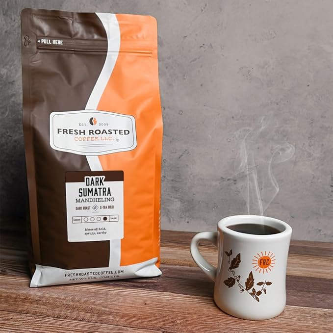Fresh Roasted Coffee,100% Dark Sumatra Mandheling | 5 lb (80 oz) | Single Origin | Dark Roast |