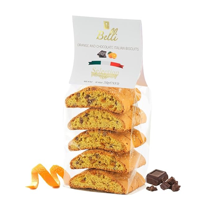 Italian Orange and Chocolate Biscotti | Made in Tuscany, Italy | Belli Traditional Semi Soft