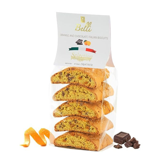 Italian Orange and Chocolate Biscotti | Made in Tuscany, Italy | Belli Traditional Semi Soft
