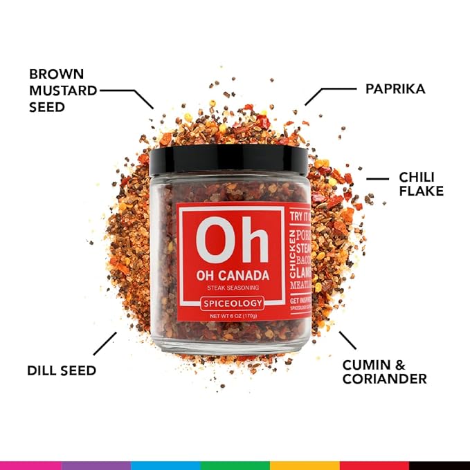 Spiceology - Oh Canada Steak Seasoning - All-Purpose BBQ Rubs, Spice Blends and Seasonings - Use