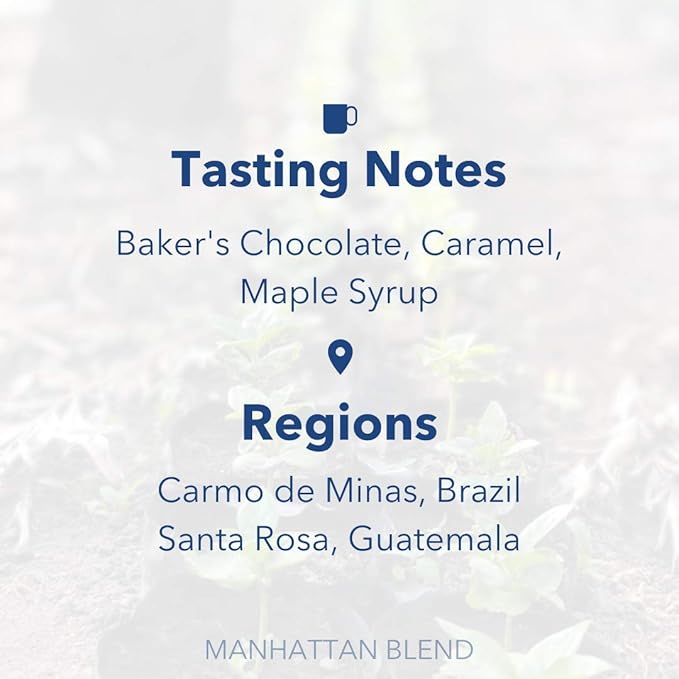 PARTNERS COFFEE ROASTERS - Whole Bean Coffee (Manhattan - Dark Roast) 12oz - Rich, Deep, &