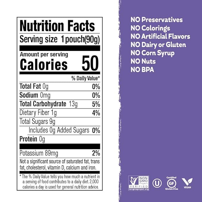 Buddy Fruits Snacks To Go Multifruit Unsweetened Applesauce 3.2oz Pouch (18pk)