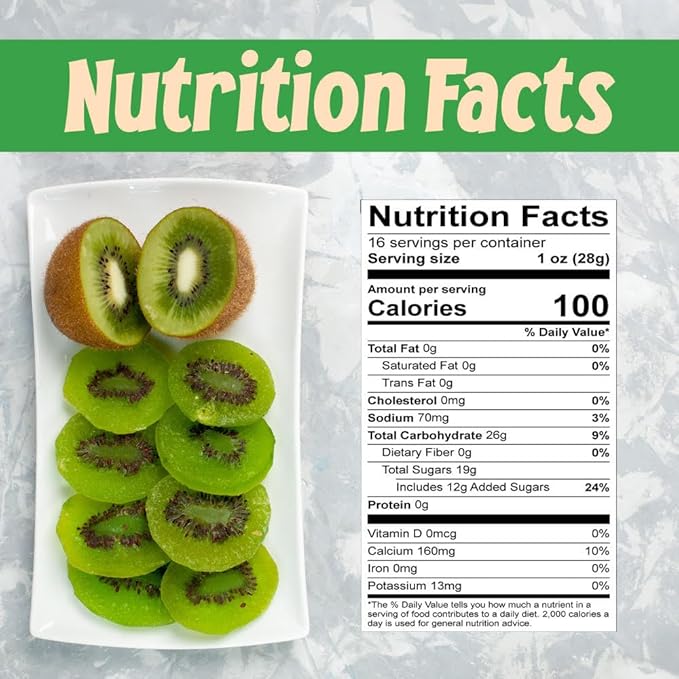 Sincerely Nuts Dried Kiwi Slices (2 LB)-Vegan, Gluten-Free - Satisfying and Naturally Sweet