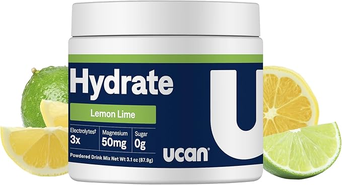 UCAN Hydrate Electrolyte Drink Mix (Lemon-Lime, 30 Servings) Sugar-Free, Keto-Friendly, Vegan