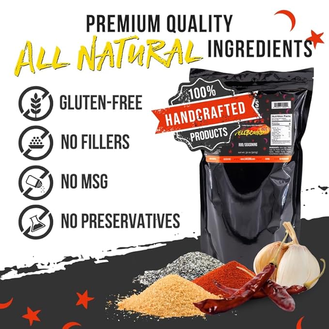 Lane's Spellbound Hot Sweet and Spicy Pork Rub Seasoning, All-Natural Butt Rub Seasoning, Rib Rubs