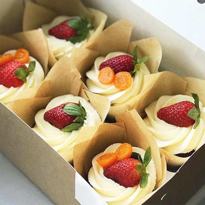 150 Pieces Tulip Cupcake Muffin Liners Paper Baking Cups Greaseproof Cupcake Wrappers for Birthday