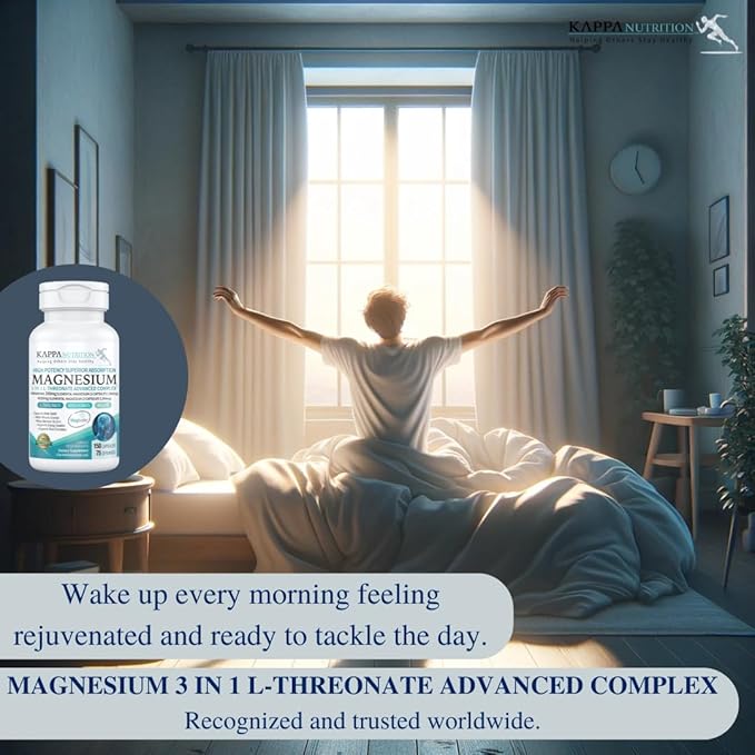 Kappa Nutrition Magbrain??Magnesium L-Threonate Plant-Based, 420mg Elemental Magnesium (3 Capsules)