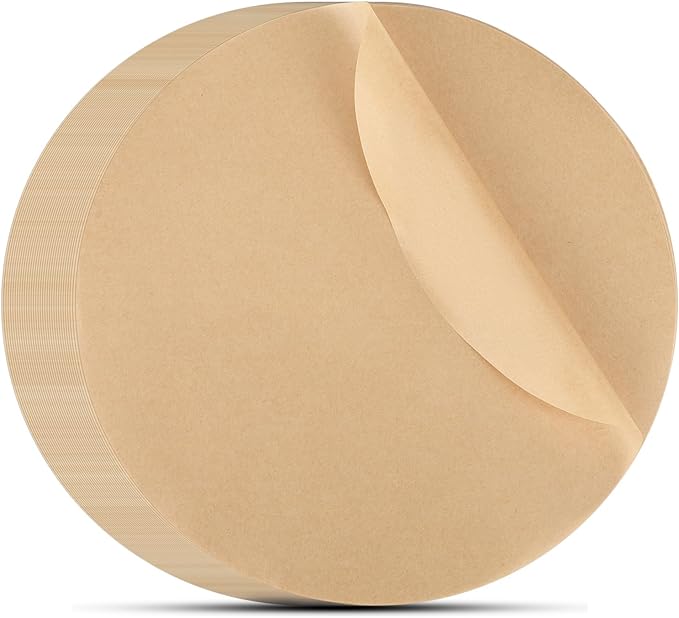 Beasea Air Fryer Parchment Paper 8 Inch, 200pcs Round Unbleached Fryer Disposable Paper Liners Air