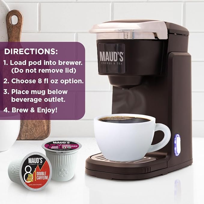 Maud's Bold Dark Roast Coffee Pods Variety Pack, 40 ct, 8 Assorted Dark Roast Flavors in Recyclable