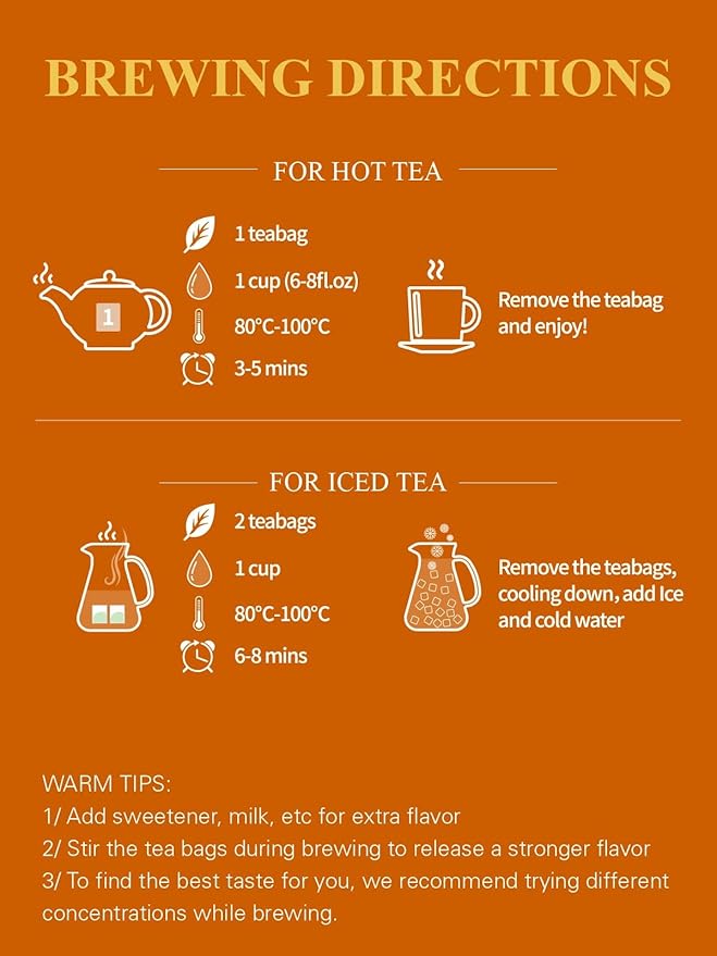 GLDNT Organic Oolong Tea Bags, Natural Organic Oolong Tea, Caffeinated, Hot & Iced Tea, 100 Count