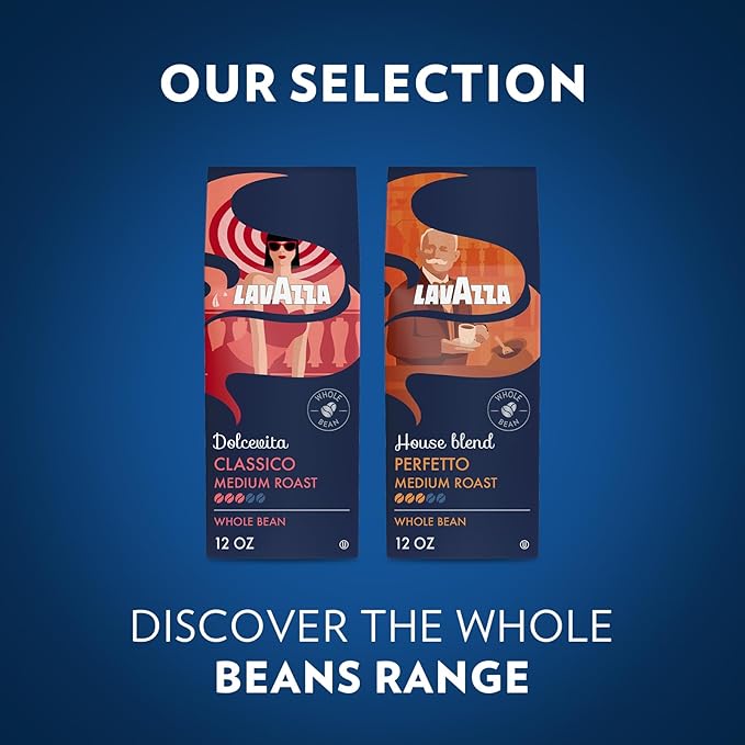 Lavazza Dolcevita Classico Whole Bean Coffee 12oz Bag, Medium Roast, Rich and Full-bodied