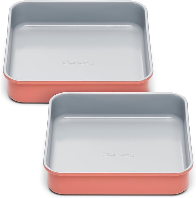 Caraway 9??Square Pan Duo - Non-Stick Ceramic Coating - Free From Forever Chemicals - Cake Pan