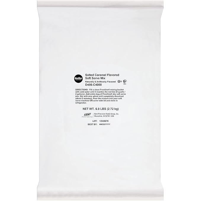 Frostline Salted Caramel Soft Serve Ice Cream Mix, Lactose & Gluten Free - Just Add Water, Dairy