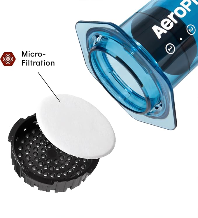 AeroPress Clear Blue Coffee Press – 3 In 1 Brew Method Combines French Press, Pourover, Espresso