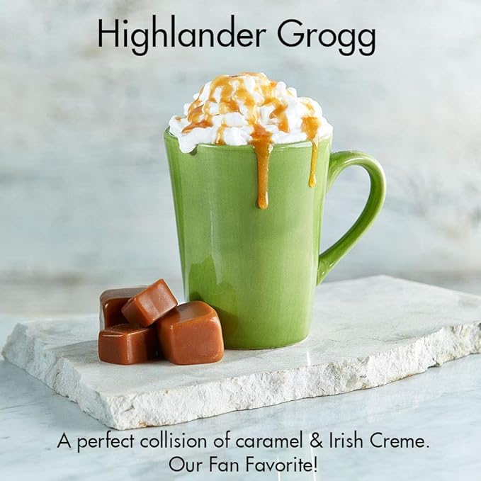 Door County Coffee, Highlander Grogg, Irish Creme and Caramel Flavored Coffee, Medium Roast, Ground