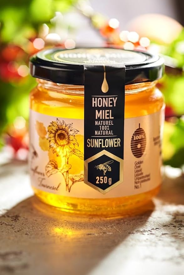 HONIGMA® Raw Sunflowers Honey | Exquisite Taste | 100% Pure | Unpasteurized | Unfiltered |