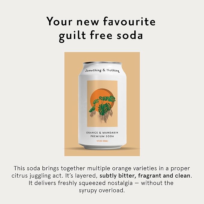 Something & Nothing Mango & Thai Basil Flavored Sparkling Water | Lightly Carbonated & Full of