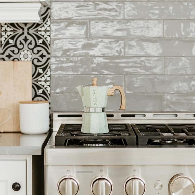 GROSCHE Milano Moka pot, Stovetop Espresso maker, Greca Coffee Maker, Stovetop coffee maker and