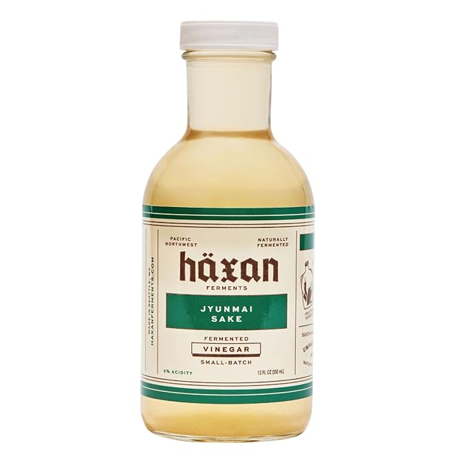 Haxan Ferments Jyunmai Sake Rice Vinegar - Made with Seattle-Brewed Tahoma Fuji Sake | Bright