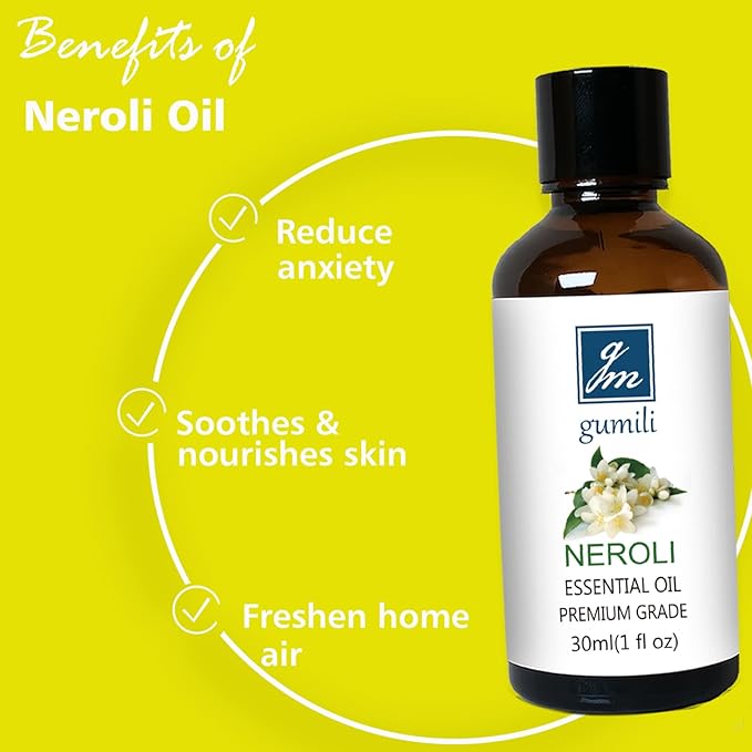 Neroli Essential Oil 1 Oz- 100% Pure & Undiluted Orange Blossom Oil for Diffuser, Skin Care