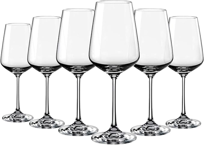 KOXIN-KARLU Unbreakable Classic 18 ounce All-Purpose Plastic Stem Wine Glasses Acrylic Glasses, Set