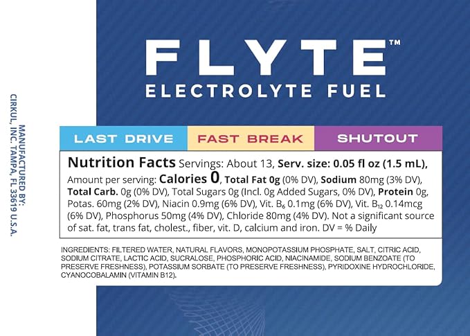 Cirkul Flyte Flavor Cartridge Variety Pack with Electrolytes, 6-Pack (2 Last Drive, 2 Fast Break, 2