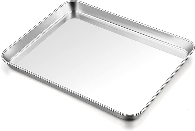 TeamFar Baking Sheet, 17.6’’ x 13’’ x 1’’ Stainless Steel Large Cookie Sheet Baking Tray Pan for