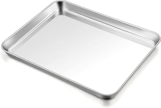 TeamFar Baking Sheet, 17.6’’ x 13’’ x 1’’ Stainless Steel Large Cookie Sheet Baking Tray Pan for