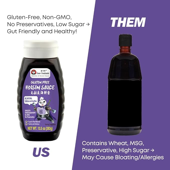 Gluten Free Hoisin Sauce, A New Favorite for Vegetarians and Healthy Eaters, Low Sodium, Low