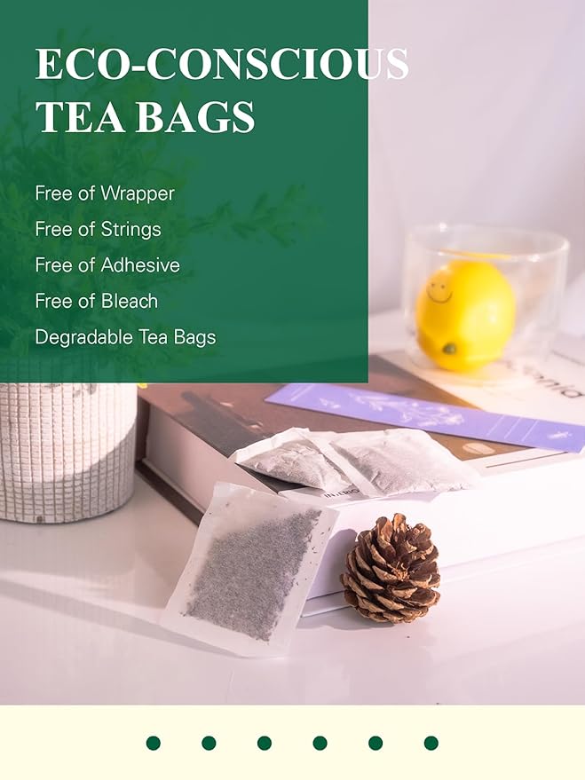 GLDNT Organic Decaf Green Tea Bags, Organic Green Tea Decaffeinated, Smooth Flavor, Super