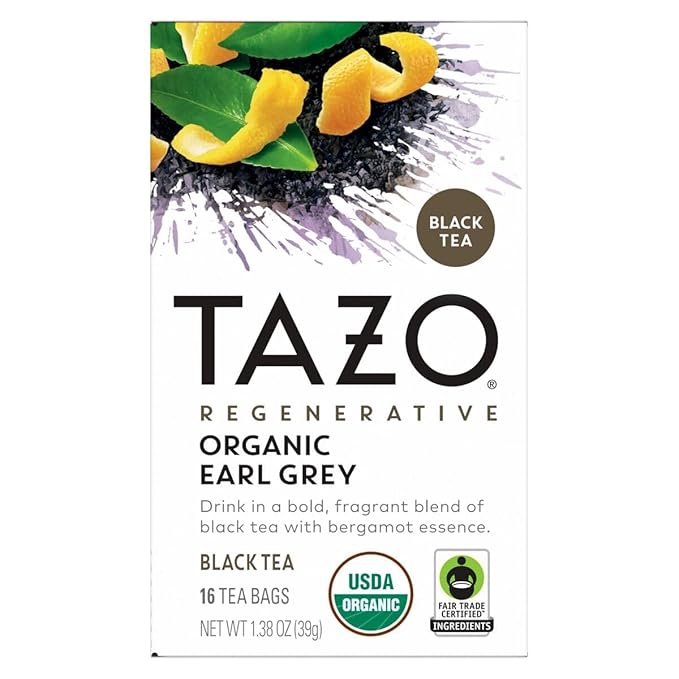 TAZO Tea Bags, Regenerative Organic: Refresh Mint Herbal, Zen Green, Green Ginger, Chai Black