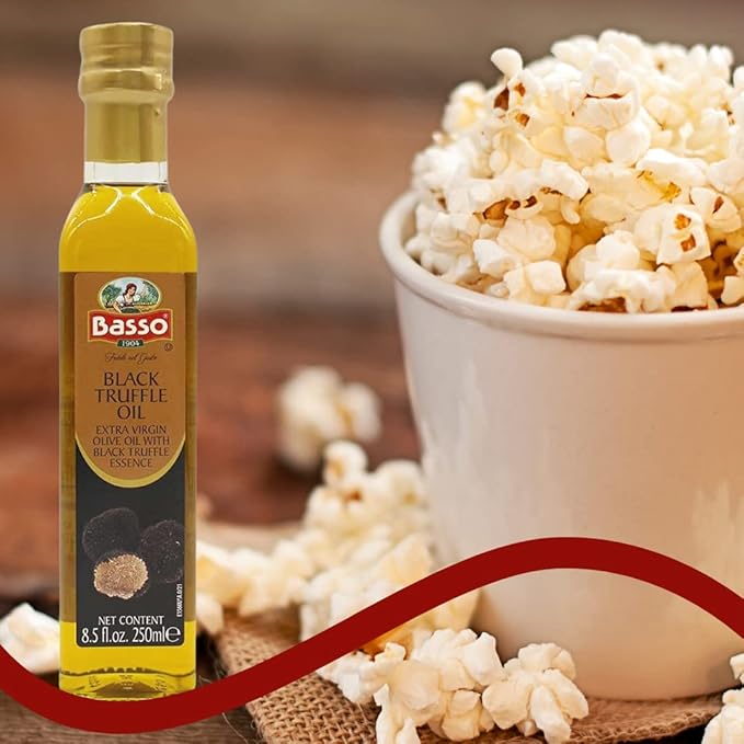 BASSO 1904 - Black Truffle Oil, Large Bottle 8.5oz (250 ml), High Concentrate, Great for Cooking