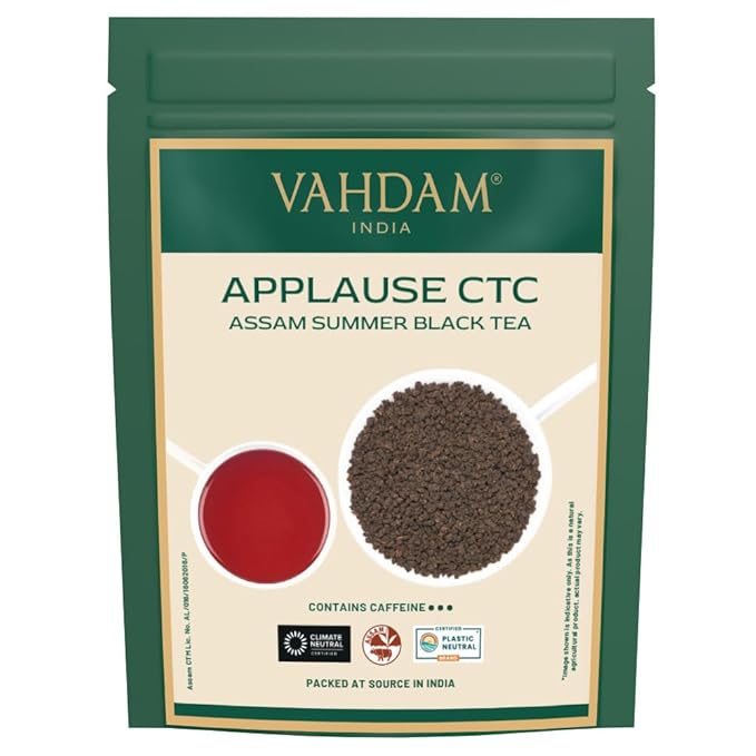 VAHDAM Assam CTC Black Tea Loose Leaf (100+ Cups) | STRONG, BOLD & RICH | 100% PURE | EVERYDAY