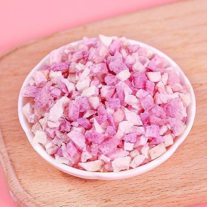 WEIJUEJIYI Freeze-dried diced Peach 100g (3.52oz) Dried Peach, Cake Decoration Ingredients