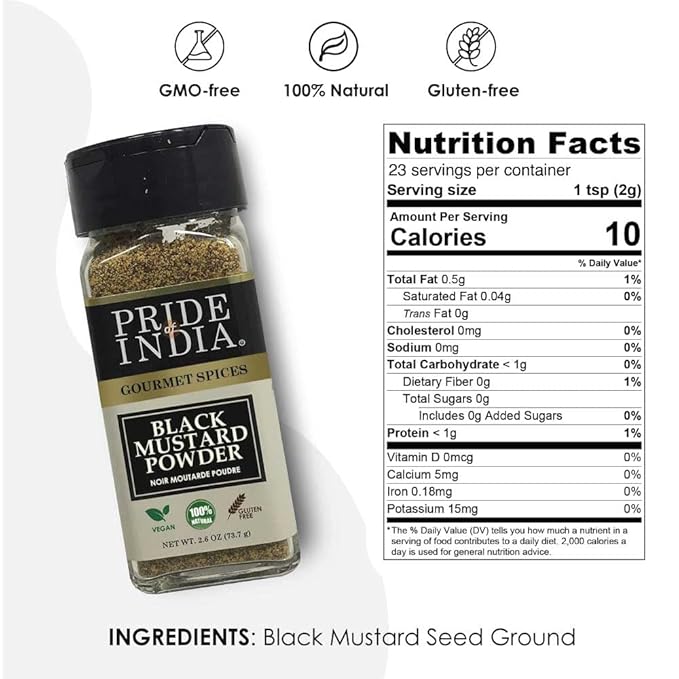 Pride of India – Black Mustard Seed Ground – Perfect Ingredient in Spice Blends – Spice up