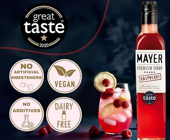 Mayer Hungarian Premium Raspberry Artisanal Syrup ??Award-Winning, All-Natural, Over 50% Real