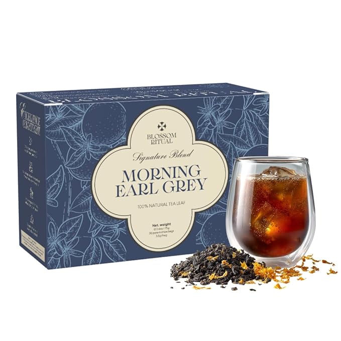 BLOSSOM RITUAL Morning Earl Grey – Loose Leaf Quality – Organic Bergamot Extract – Natural Based