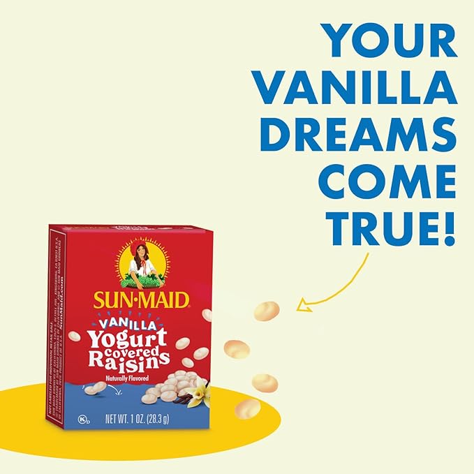 Sun-Maid Vanilla & Chocolate Yogurt Coated Raisins Variety Pack - (36 Pack) 0.5 oz Mini Snack-Size