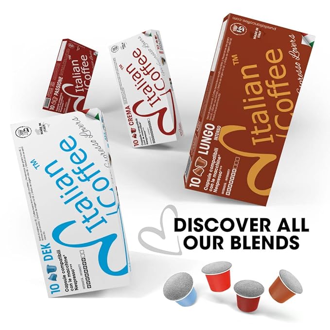 Italian Coffee for Espresso Lovers pods compatible with Nespresso Original machines, Italian