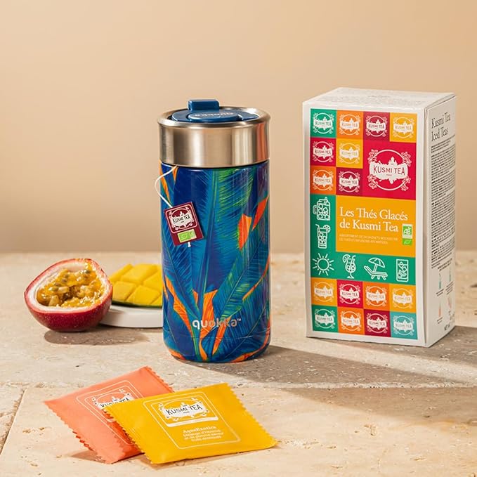 Kusmi Tea - Iced Teas Gift Set - Sampler Assortment Variety Box - Organic Teas - Gift Idea for Men