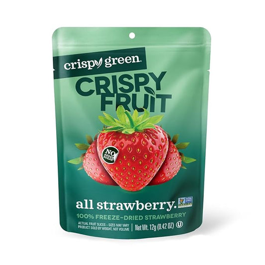 Crispy Green Natural Freeze-Dried Fruit, Strawberry Single-Serve, No Sugar Added, 0.42 Ounce (Pack
