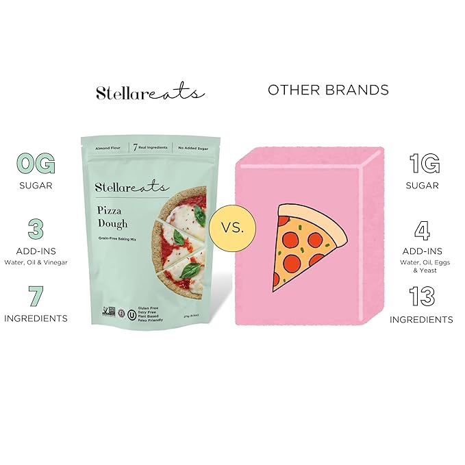 Stellar Eats Grain-Free Pizza Dough Baking Mix | Gluten-Free, Dairy-Free, Plant-Based