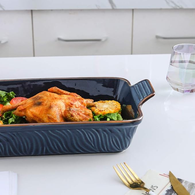 KOOV Bakeware Set, Ceramic Baking Dish, Rectangular Lasagna Pans for Cooking, Cake Dinner, Kitchen