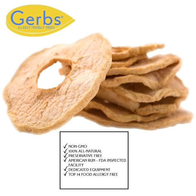 Gerbs Dried Apple Slices 1 lb. | Unsulfured, No Sugar Added, Preservative-Free | Naturally Sweet &