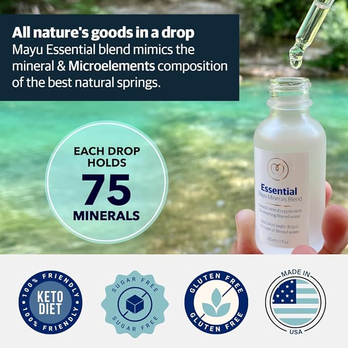 MAYU Concentrated Ionic Trace Mineral Drops - Rich Concentrate Electrolytes: Magnesium Chloride